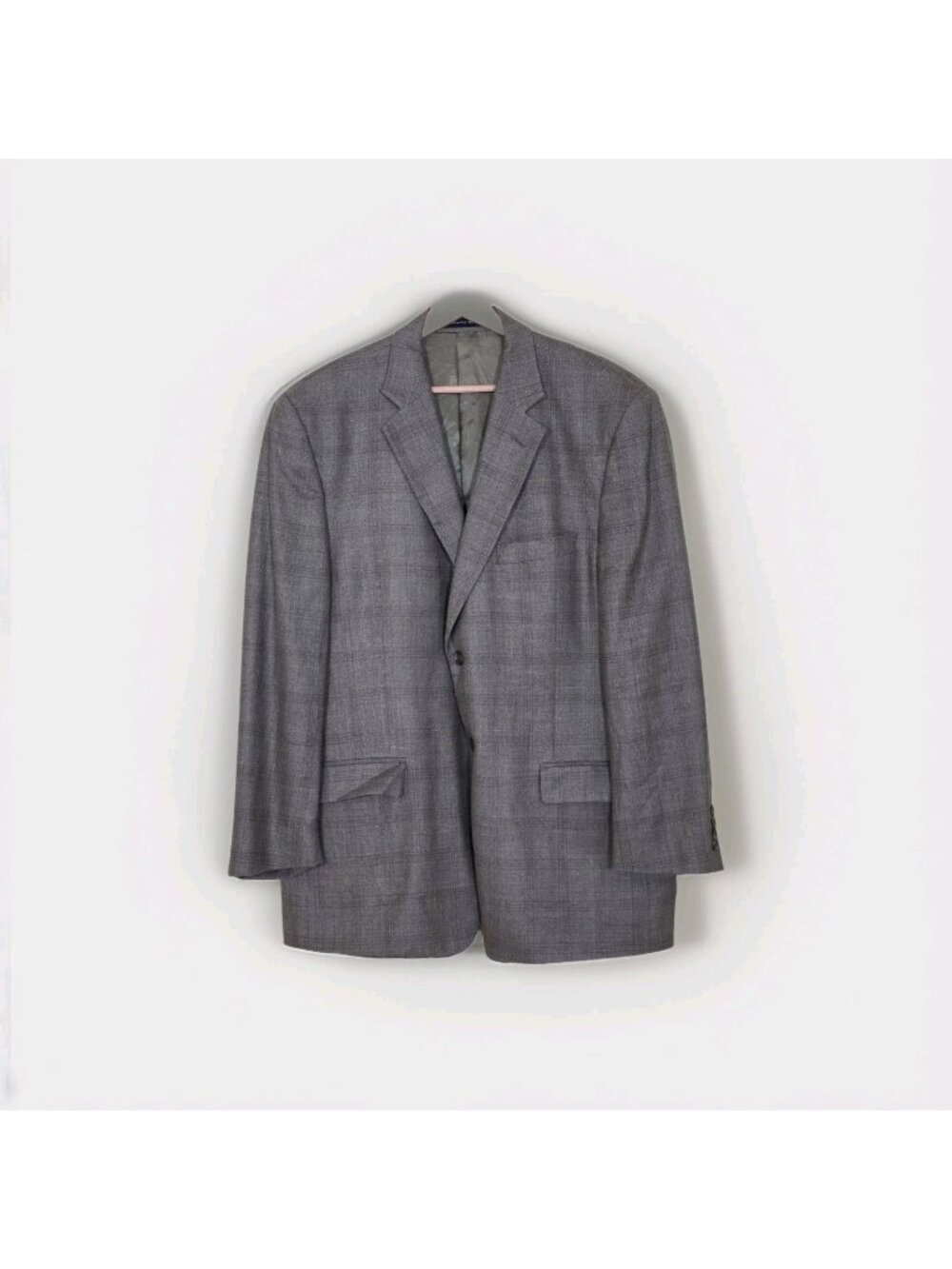 Vtg Alfred Sung Blazer 44R Green Glen Plaid Wool Silk Academia 2B Dark Academia